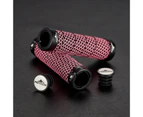1 Pair Novel Design Handlebar Cover Double Lock Wear-resistant Ergonomic Design Buffer Handle Grip Cover for Mountain Bike - Pink