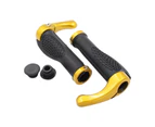 1Pair Handlebar Cover Dust-proof Wear-Resistant Rubber Bicycle Handle Bar Protective Cushion for Refit - Yellow