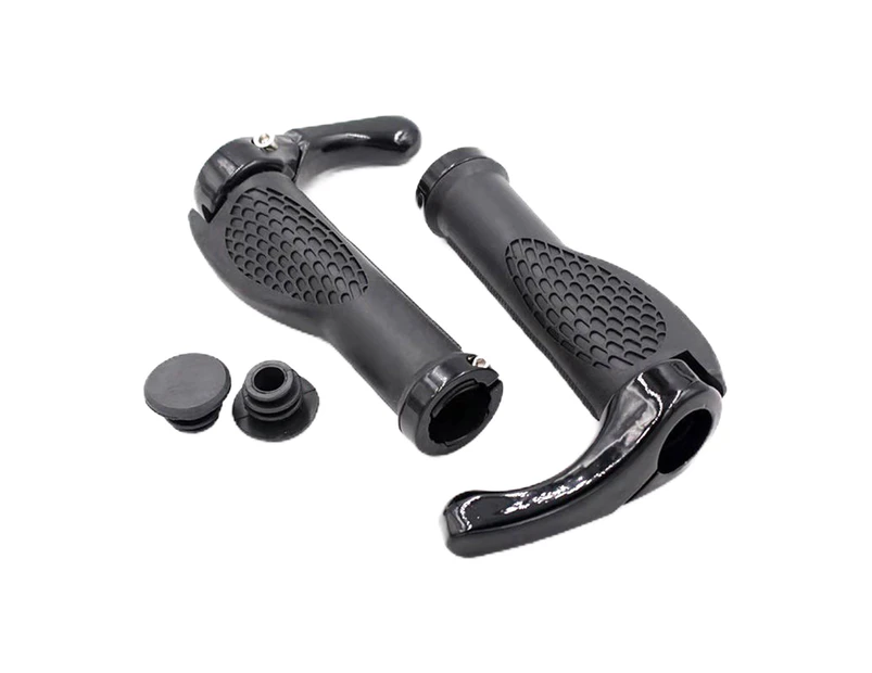 1Pair Handlebar Cover Dust-proof Wear-Resistant Rubber Bicycle Handle Bar Protective Cushion for Refit - Black