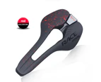 Hollow Bicycle Seat Breathable Good Toughness Letter Design Bike Cushion for Mountain Bike - Red