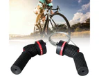 2Pcs Bike Gear Shifter Anti-oxidation Anti-rust Accessory Bike Speed Twist Gear Shifter with Grips for Cycle - Black