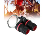 2Pcs Bike Gear Shifter Anti-oxidation Anti-rust Accessory Bike Speed Twist Gear Shifter with Grips for Cycle - Black