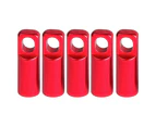 5Pcs Sturdy Valve Cores Wrench 2 In 1 Aluminium Alloy Rust Resistant Valve Core Extractor Bike Tools - Red