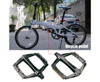 2Pcs Bicycle Pedals Labor-saving Triangle Structure Aluminum Alloy Strong Strength Pedal Adapters with Reflector for Outdoor - Black