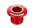 5Pcs/Set Chain Wheel Screw Anti-oxidation Anti-fading Aluminum Alloy Plated Disc Chainring Bolt Bike Accessories - Red