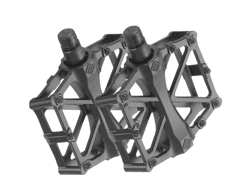 1 Pair Sturdy Bike Pedal X-shaped Force Structure Not Easily Deformed Safe Durable Cycling Pedal for Outdoor - Black