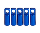 5Pcs Sturdy Valve Cores Wrench 2 In 1 Aluminium Alloy Rust Resistant Valve Core Extractor Bike Tools - Blue