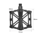 1 Pair Sturdy Bike Pedal X-shaped Force Structure Not Easily Deformed Safe Durable Cycling Pedal for Outdoor - Black