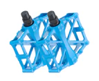 1 Pair Sturdy Bike Pedal X-shaped Force Structure Not Easily Deformed Safe Durable Cycling Pedal for Outdoor - Blue