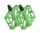 1 Pair Sturdy Bike Pedal X-shaped Force Structure Not Easily Deformed Safe Durable Cycling Pedal for Outdoor - Green