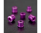 5Pcs/Set Chain Wheel Screw Anti-oxidation Anti-fading Aluminum Alloy Plated Disc Chainring Bolt Bike Accessories - Purple