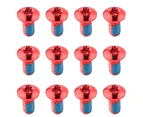 12Pcs Bolany Chainring Bolts Anti-rust Fade-less Bike Parts Bike Crank Fixing Bolt Kit for Bicycle - Red