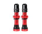 40MM High Hardness Bike Valve Core CNC Process Prevent Air Leakage Components Bike Vacuum Valve Core for Cycling - Red