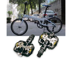 1 Set Ultralight Self-locking Pedals Sealed Bearing Aluminum Alloy Good Toughness Bike Lock Pedals for Cycling - Black