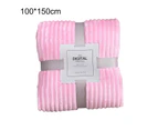 Skin-friendly Soft Throw Blanket Polyester Air Conditioned Blanket for Sofa Pink Red