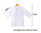 Kids White Lab Coat Doctors Scientist Children Fancy Dress Costume Girls Boys