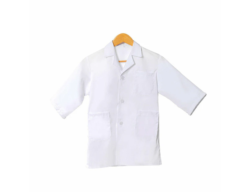 Kids White Lab Coat Doctors Scientist Children Fancy Dress Costume Girls Boys