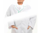 Kids White Lab Coat Doctors Scientist Children Fancy Dress Costume Girls Boys