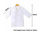 Kids White Lab Coat Doctors Scientist Children Fancy Dress Costume Girls Boys