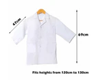 Kids White Lab Coat Doctors Scientist Children Fancy Dress Costume Girls Boys