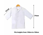 Kids White Lab Coat Doctors Scientist Children Fancy Dress Costume Girls Boys