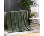 Winter Soft Striped Warm Bed Throw Blanket Bedspread Sofa Bedroom Decoration Khaki