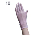 Summer Driving Women Touch Screen Sunscreen Gloves Anti-UV Sheer Lace Mittens - 10#