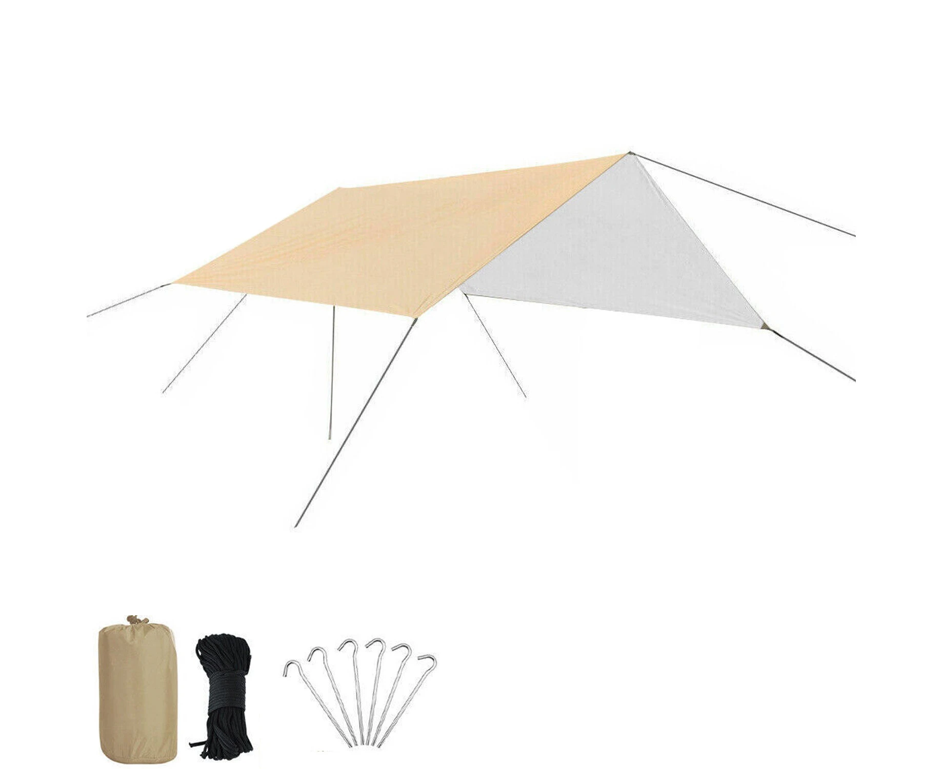 Waterproof Tent Tarp Rain Fly Cover Outdoor Camping Sun Shelter Canopy