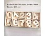 Wooden Number English Letter Building Blocks Kids Early Education Puzzle Toy 1#