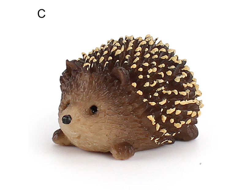 Animal Simulation Hedgehog Educational Model Doll Kid Gift Desktop Ornament Toy-C