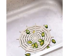 Flexible Sink Strainer Multipurpose TPR Anti-clogging Spider Web Drain Filter Household Supplies -Beige