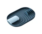 Foldable Multi-use Pot Cover Shovel Frame Storage Rack Drainage Spoon Holder-Dark Blue