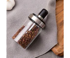 Glass Kitchen Condiment Spices Seasoning Storage Pot Container with Spoon Lid-Honey Type