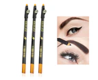 Eyebrow Tattoo Pen Waterproof Sweat-proof Long Lasting Non-irritating Three-dimensional Natural with Knife Black Color Eyebrow Pencil for Girl