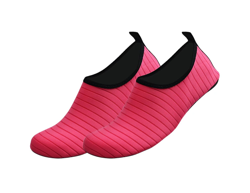 Unisex Quick-Drying Outdoor Sport Diving Swimming Yoga Beach Barefoot Shoes-Rose Red 36-37