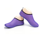 Summer Unisex Mesh Quick Drying Anti Slip Swim Beach Barefoot Shoes Diving Socks-Aqua Blue 34-35