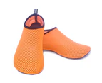 Summer Unisex Mesh Quick Drying Anti Slip Swim Beach Barefoot Shoes Diving Socks-Aqua Blue 38-39