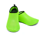 Summer Unisex Mesh Quick Drying Anti Slip Swim Beach Barefoot Shoes Diving Socks-Aqua Blue 34-35