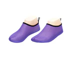 Summer Unisex Mesh Quick Drying Anti Slip Swim Beach Barefoot Shoes Diving Socks-Aqua Blue 40-41