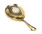 Julep Strainer Professional Comfortable Grid 304 Stainless Steel Ergonomic Handle Cocktail Strainer Spoon Kitchen Tools-Golden