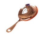 Julep Strainer Professional Comfortable Grid 304 Stainless Steel Ergonomic Handle Cocktail Strainer Spoon Kitchen Tools-Rose Gold