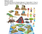 Dinosaur Toy High Simulation Early Education Safe Dinosaur Model Play Mat Tree Playset for Gift