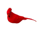 6/12Pcs Christmas Bird Clip Bright Realistic Reusable Gifts Festival Props Crafts Xmas Tree Decoration Red Feather Artificial Birds Party Supplies-Red 1