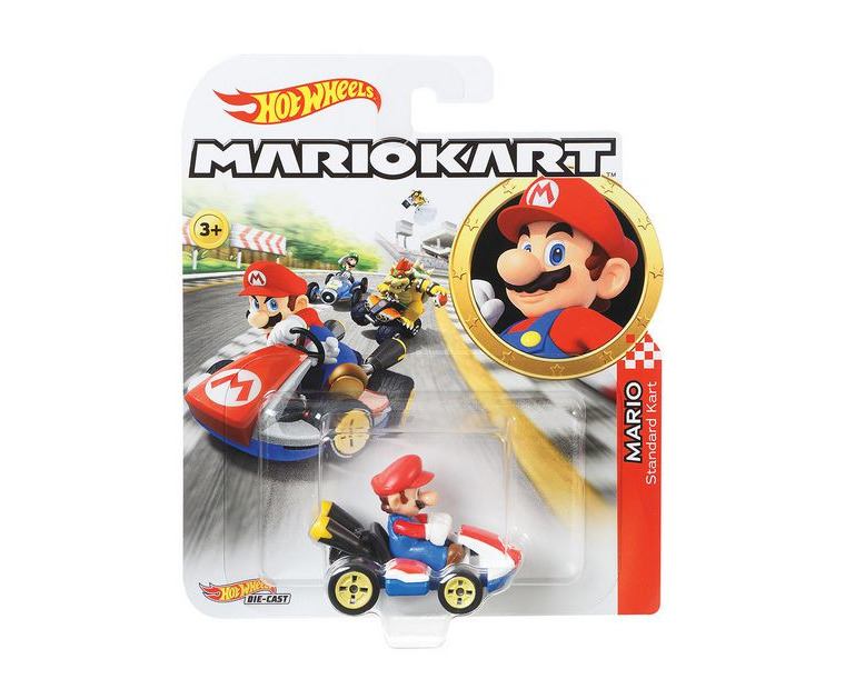 Hot Wheels Mario Kart Character Vehicle Assorted Grey M