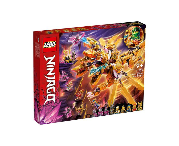 Ninjago 71774 Lloyd’s Golden Ultra Dragon 2024 No Minifigures 2022 New