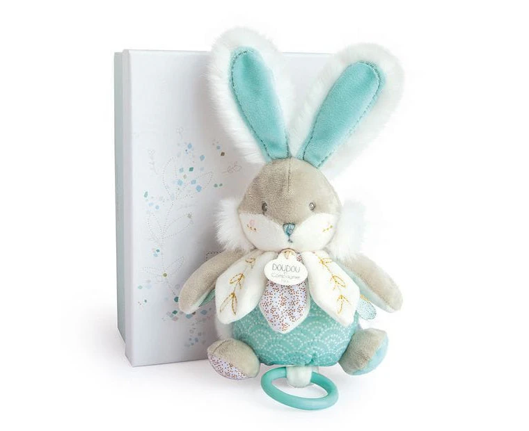 Doudou et Compagnie Bunny Musical Box - Mint - Green