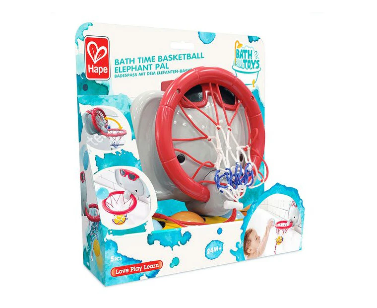 Hape Bath Time Basketball Elephant Pal Fun Activity Kids/Toddler Play Toy 18m+