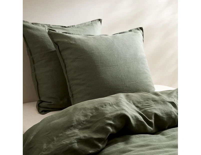 Target Lilah Linen European Pillowcase - Green