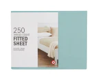 Target 250 Thread Count Polyester Cotton Fitted Sheet - Blue