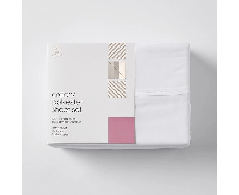 Target 1000 Thread Count Cotton/Polyester Sheet Set - White